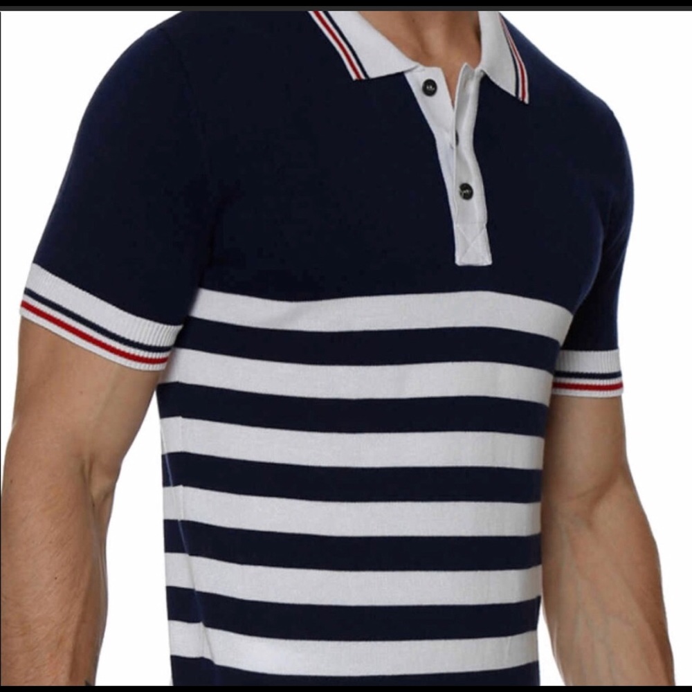 NWT size L knit polo by Parke & Rohen